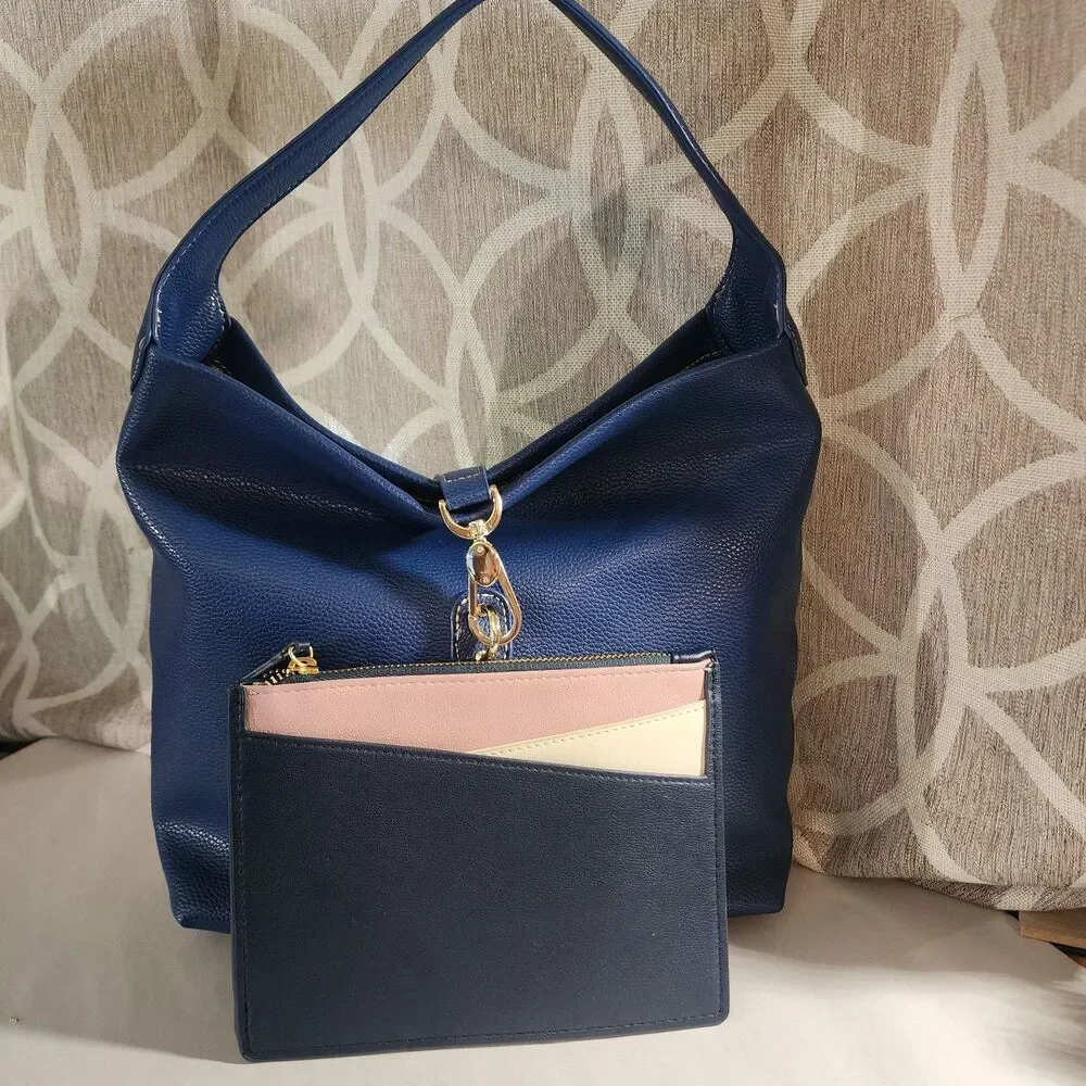 Bundle Blue Handbag & Loft Outlet Wallet Faux Leather NEW